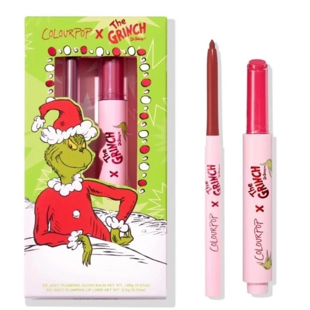 Colourpop X The Grinch - So Juicy Plumping Gloss Balm & Lip Liner Berry Grinchy
